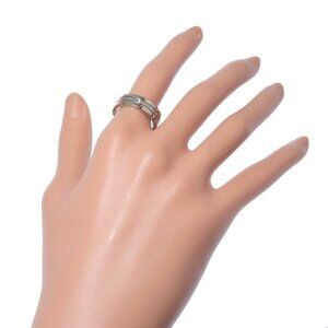 CARTIER Tank francais Ring K18 white gold #8.0(US Size) 9.8g mens